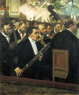 Insidesscene Prints: DEGAS, Edgar (1834-1917). The opera Orchestra