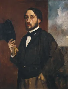 Degas Prints: DEGAS, Edgar (1834-1917). Self-portrait
