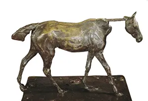 Degas Prints: DEGAS, Edgar (1834-1917). Thoroughbred Horse Walking