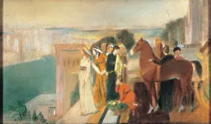 Saddle Prints: Degas Edgar, Design for Semiramis building Babylon
