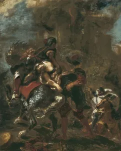 Delacroix Prints: DELACROIX, Eugne (1798-1863). The Abduction of Rebecca