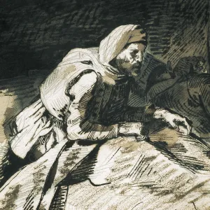 Delacroix Prints: DELACROIX, Eugne (1798-1863). Military Hospital Interior