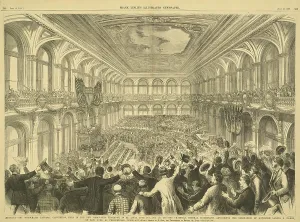 Scenes Prints: Democratic National Convention cheering the presidential nomination of Samuel Tilden in June 1876