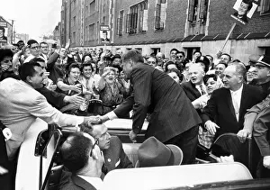 Democratic Presidential nominee John Kennedy campaigning. Oct. 1960. (CSU_ALPHA_960) CSU Archives/Everett Collection