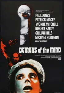 Mitchell Prints: DEMONS OF THE MIND, British poster, Yvonne Mitchell (front), 1972