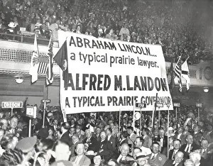 Landon Prints: Demonstration for Alf Landon, the 1936 Republican presidential nominee