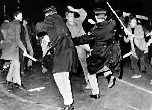 Police Prints: Demonstrations while President Richard Nixon was conferring with Italian officials