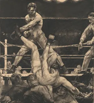Reporters Prints: DEMPSEY THROUGH THE ROPES, by George Bellows