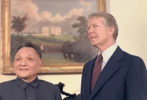 August Prints: Deng Xiaoping and Jimmy Carter in the Oval Office during the Chinese Vice Premier's nine day state visit in January