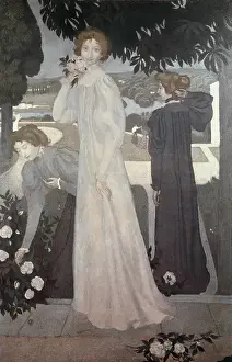 Symbolist Prints: DENIS, Maurice (1870-1943). Portrait of Yvonne Lerolle