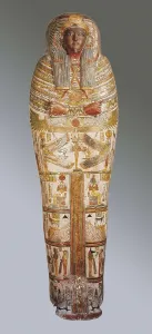 Denytenamun's painted coffin. 11th c. BC. 21st Dynasty. Egyptian art. New Kingdom. Sculpture on wood. UNITED KINGDOM. London. The British Museum