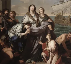 Bare Chested Prints: Departure of Saint Paula Roman for the Holy Land