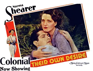 Embracing Prints: THEIR OWN DESIRE, US lobbycard, from left, Robert Montgomery, Norma Shearer, 1929