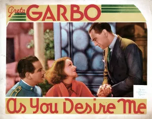 Images Dated 4th December 2015: AS YOU DESIRE ME, from left, Melvyn Douglas, Greta Garbo, Owen Moore, 1932
