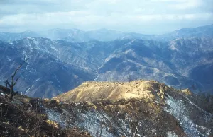 Defensive Prints: Desolate UN trench line along the mountainous 38th Parallel