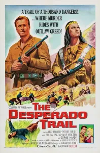 Barker Prints: THE DESPERADO TRAIL, US poster art, from left: Lex Barker, Pierre Brice, 1965