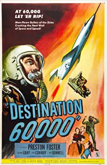 Flight Suit Prints: DESTINATION 60, 000, US poster, Preston Foster, 1957
