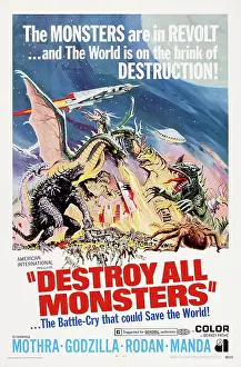 Images Dated 24th June 2014: DESTROY ALL MONSTERS, US poster art, 1968