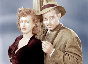 Savage Prints: DETOUR, from left: Ann Savage, Tom Neal, 1945