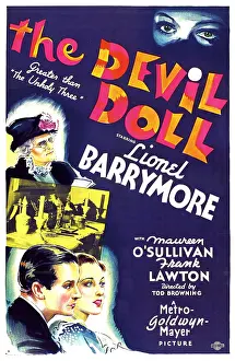 Eyes Prints: THE DEVIL DOLL, left from top: Lionel Barrymore (in drag)