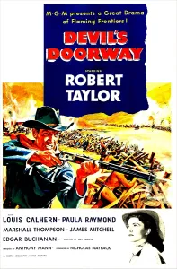 Films By Anthony Mann Prints: DEVIL'S DOORWAY, US poster, Robert Taylor, Paula Raymond, 1950