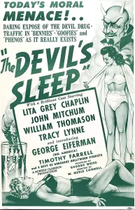 Evil Prints: THE DEVIL'S SLEEP, US poster, 1951