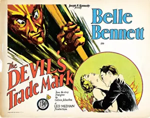 Devil Prints: THE DEVIL'S TRADEMARK, lobbycard, Belle Bennett (bottom left), 1928