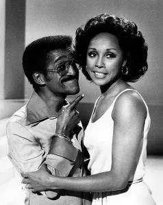 African American Prints: THE DIAHANN CARROLL SHOW, from left: Sammy Davis, Jr. Diahann Carroll, 1976