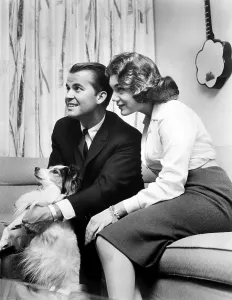 Connie Prints: Dick Clark, Connie Francis and Connie's dog