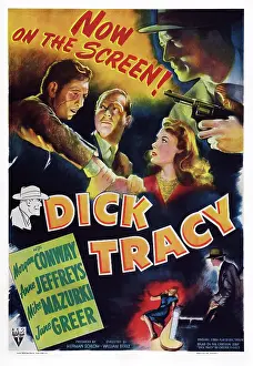 Conway Prints: DICK TRACY, US poster art, Morgan Conway (top right), 1945