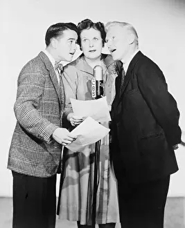 Dickie Prints: Dickie Jones (b.1927) at left, and other voice actors on the C