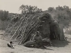 Homes Prints: DIEGUENO HOUSE AT CAMPO, ca. 1924