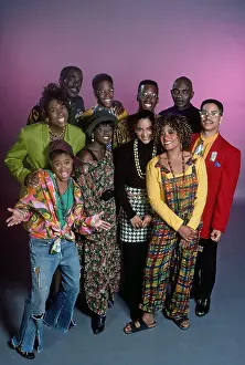 Myers Prints: A DIFFERENT WORLD, clockwise from back left: Dawnn Lewis