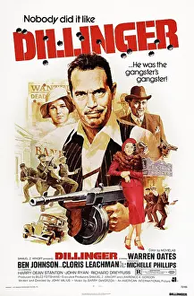 Biography Prints: DILLINGER, US poster art, from left: Michelle Phillips, Warren Oates, Ben Johnson, 1973