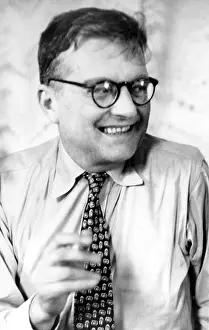 Necktie Prints: Dimitri Shostakovich, Russian composer (1906-75) photo from 1965