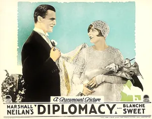 Wedding Dress Prints: DIPLOMACY, right: Blanche Sweet on lobbycard, 1926