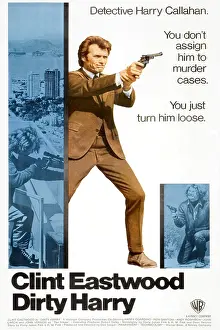 Pointing Gun Prints: DIRTY HARRY, Clint Eastwood, 1971