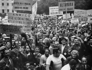 Welfare Prints: Disabled Italians protesting insufficient government funding for rehabilitation and jobs