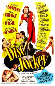 DISC JOCKEY, US poster, Ginny Simms (center), 1951