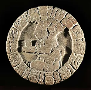 Chiapas Prints: Disc from Tonin. 40-41. Maya art