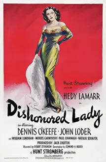 Hedy Prints: DISHONORED LADY, US poster art, Hedy Lamarr, 1947