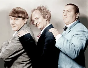 Fine Prints: DISORDER IN THE COURT, from left: Moe Howard