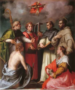 Pastoral Prints: Disputation over the Trinity, by Andrea DAgnolo known as Andrea del Sarto