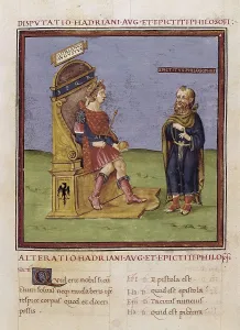 Hadrian 76 138 Prints: Dispute between the Emperor Adrian and Epictetus