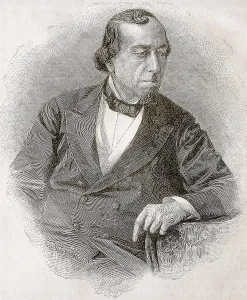 DISRAELI, Benjamin, Count of Beaconsfield (1804-1881). Etching. AISA/Everett Collection**US SALES ONLY**