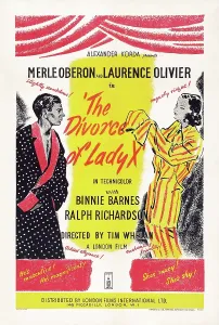 Remake Prints: THE DIVORCE OF LADY X, British poster art, from left: Laurence Olivier, Merle Oberon, 1938
