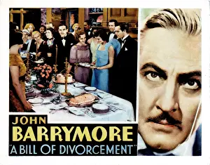 Barrymore Prints: A BILL OF DIVORCEMENT, US lobbycard, John Barrymore, 1932