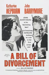 Billie Prints: A BILL OF DIVORCEMENT, US poster