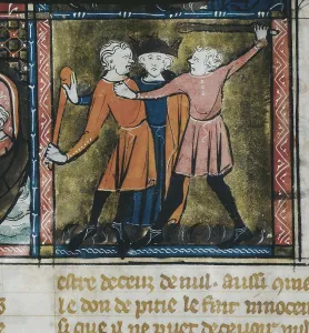 Miniatures Prints: Doctrine chretinne (13th. c). Fol