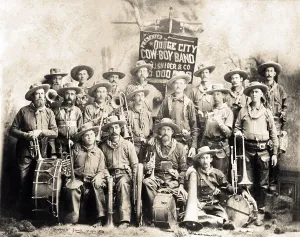 Images Dated 16th October 2014: Dodge City Cow-Boy Band with their instruments in the 1880's